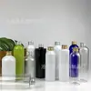 Garrafa plástica transparente Spot 300ml PET com tampa de alumínio, garrafa para óleo, garrafa para gel de banho, garrafa para cola de resina