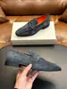 Mocasines de cuero gamuza de alta gama, con pespunte superior STN, cómodos zapatos casuales de caballero de suela plana para exportación