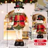 Venta Caliente Transfronteriza Decoraciones de Muñecas Telescópicas Navideñas Muñeca Telescópica Tejida de Peluche Navideño Adornos para Ventana