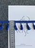 Renda de franja de fio de algodão cor sólida de lado único para vassoura, 4,5 cm, puro algodão, acessório decorativo para cortina, almofada