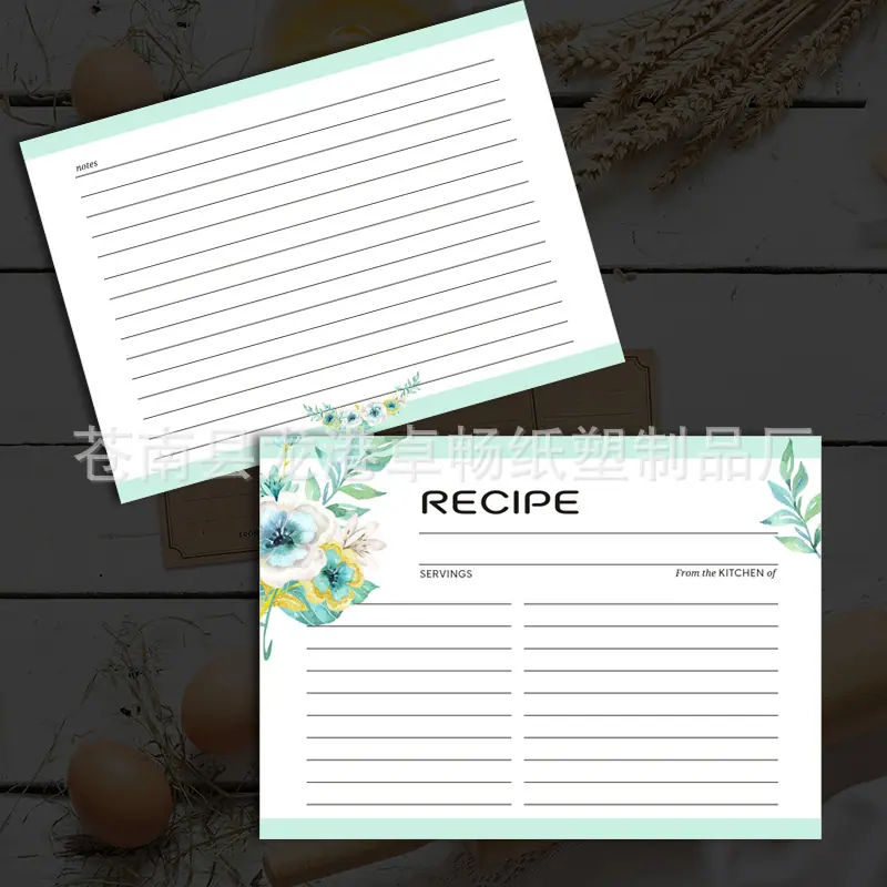 亚马逊热卖食谱卡 配料卡 recipes定制
