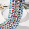 Cuentas sueltas de vidrio cuadrado a rayas multicolores de forma especial bicolor para joyería DIY, pulsera, collar, aretes, accesorios al por mayor