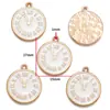 Accesorios para Joyería de Aleación DIY Reloj Despertador Esmaltado Colgante de Reloj Pulsera Llavero Decoración Adorno Colgante W459