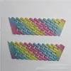 Parte Superior de Zapato Calada con Pedrería y Pintura en Spray Arcoíris, Accesorios Decorativos para Zapatos, Materiales y Materiales Auxiliares para Zapatos Semi-Terminados con Suela Compuesta de Cuero, Venta al por Mayor desde el Fabricante
