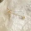 Broche Pérola Anti-Brilho Sentido Avançado Nicho Fivela de Cintura Calça Feminina Artefato de Cintura Acessórios de Roupa Fixos Broche