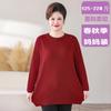 Suéter Nuevo de Punto Fino con Cuello Redondo para Primavera y Otoño, Tallas Grandes para Mujeres de Mediana Edad y Mayores, Color Sólido, Talla Grande, Estilo Occidental