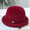 Gorro de Punto Cálido Forrado de Lana para Otoño e Invierno para Mujeres de Mediana Edad y Mayores, Gorro con Pompón de Cachemira, Gorro de Tía, Sombrero de Pescador de Piel Sintética de Visón