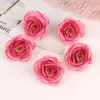 Nova Cabeça de Rosa de Flor Artificial Flor Falsa de Casamento Flor de Seda DIY Feito à Mão Fantasia Fantasia Decoração de Casa Fileira de Flores de Casamento