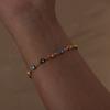 Colar de gotejamento colorido retrô de dopamina, aço de titânio, ouro 18K, joias de nicho Joker antidesbotamento, pulseira feminina, atacado