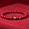 Pulsera de Pulsera de Transferencia del Año Nuevo Zodiacal de la Serpiente Arena Dorada Púrpura Cinabrio Doce Animales Zodiacales para Mujer