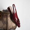 619-2 Sandalias de Punta Cuadrada con Doble Hebilla Francesa para Mujer, Verano Nuevo, Zapatos Individuales Vacíos de Tacón Grueso con Suela Blanda de Tacón Bajo