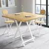 Mesa plegable para uso doméstico, mesa de comedor portátil simple, mesa cuadrada para apartamentos de alquiler, mesa de comedor minimalista de tamaño pequeño