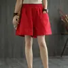 Pantalones Cortos de Pierna Ancha Imitación Algodón y Lino Verano 2022 Talla Grande Casual Sueltos Estudiante Rectos Ropa de Trabajo Pantalones de Cinco Cuartos para Mujer Aspecto Adelgazante y Versátil