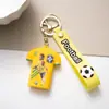Série de Chaveiros de Borracha Macia 3D com Pingente de Copa do Mundo de Estrelas do Futebol Transfronteiriças Lembrança para Estudantes Venda por Atacado