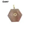 Wt-P2043 Colgante Geométrico Hexagonal de Piedras Preciosas de Colores e Circonitas Pequeñas Incrustadas Accesorios de Joyería al por Mayor