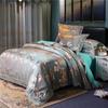 Conjunto de Roupas de Cama Jacquard de Cetim Europeu com Renda Recortada Conjunto de Quatro Peças Tamanho Grande em Grupo Três Peças Dropshipping