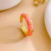 Anillo Ajustable de Trébol de Cuatro Hojas Estilo Europeo y Americano Transfronterizo, Diseño de Nicho de Lujo Ligero, No se Desvanece, Anillo Ajustable