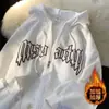 Sudadera Gruesa de Terciopelo Estilo Retro Americano Otoño e Invierno para Hombre, Chaqueta Casual Versátil para Hombre, Sudadera Holgada Adelgazante para Hombre