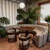 Fornecimento Direto da Fábrica de Sofás Estilo Vintage para Restaurantes Populares, Restaurantes de Hot Pot, Restaurantes Ocidentais e Restaurantes de Churrasco, com Conjuntos de Mesas e Cadeiras de Madeira de Nogueira