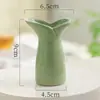 Estilo Crema de Ins Cerámica de Escritorio Jarrón Pequeño Renovación de Habitación Objetos Pequeños Cálidos Adornos de Flores Artificiales Decoración de Oficina