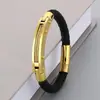 Pulsera Trenzada de Cuero con Fibra de Carbono de Moda del Fabricante Original, Joyería de Pulsera Retro de Acero Inoxidable Versátil y a la Moda para Hombre