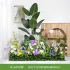 Hc-Bz3Grande Flores Artificiales y Plantas Verdes para Decoración de Paisajismo, Combinación de Paisaje Interior, Plantas Falsas Biónicas de Gama Alta