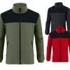 Moda Masculina Nueva Otoño e Invierno 2025 Tendencia Bloque de Color Grueso Forro Polar Cuello Alto Cortavientos Chaqueta Abrigo