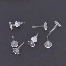 厂家热销日韩风格 透明塑胶5.8mm平面DIY手工配件粘热缩片饰品