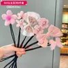 Palillo para Moño de Flor para Niños, Accesorio para Moño Perezoso para Niñas, Lindo Moño de Flor para el Cabello, Accesorio de Flor para el Cabello