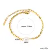 Pulseira de Contas de Trigo Mais Vendida Transfronteiriça, Pulseira Oval de Pérola Imitação com Design de Nicho do Instagram, Colar, Pulseira Fashionável e Elegante