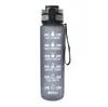 Botella de Agua Deportiva Tritan de 1000ml Vaso de Plástico para Fitness con Asa Mate Botella de Agua a Prueba de Fugas Vaso Espacial para Estudiantes