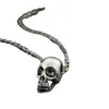 Acero Inoxidable Colgante Punk Joyería Retro Accesorios DIY Plata Tibetana Calavera Cabeza de Fantasma Hip-Hop Agujero Grande Accesorio Collar