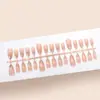 Uñas Postizas Ojo de Gato Burbujas de Champán, Uñas Almendradas Ojo de Gato Reflejantes de Luz, 30 Piezas Tallas Variadas, Mayoreo