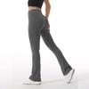 Top Colete Esportivo Nude Europeu e Americano, Calças Justas de Yoga de Perna Larga e Cintura Alta, Conjunto de Roupa de Yoga para Fitness Esportivo