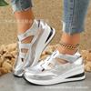 Sandalias Casuales Caladas para Mujer Ropa de Exterior 2025 Verano Nuevo Comercio Exterior Suela Gruesa Delgada Elevada Zapatos de Mujer