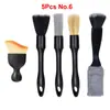 Juego de Cepillos para Detallado de Automóviles Cepillo Suave Kit de Cepillos de Limpieza para Interiores de Automóviles para Rejillas de Aire Tablero Espacios Cepillo de Lavado de Doble Cabeza