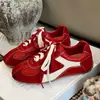 Zapatillas de entrenamiento alemanas de cuero genuino, estilo retro, con bloques de color, con cordones, para mujer, colección de otoño 2026, versátiles, de suela blanda, zapatillas casuales para hombre y mujer