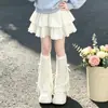 Conjunto de dos piezas: top preppy de manga larga estilo coreano de moda con cuello marinero y una dulce falda escalonada con ribete de encaje