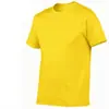 Camiseta de algodón de manga corta para hombre y mujer, verano, cuello redondo, corte ajustado, camiseta deportiva de talla grande, top, color liso, camiseta publicitaria