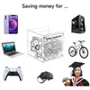 Producto Nuevo Transfronterizo Banco de Cerdo Acrílico Simple de 365 Días para Niños y Adultos Caja de Ahorro en Efectivo Manualidades Acrílicas