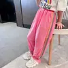 Pantalones Anti-Mosquitos para Niñas Pantalones de Verano Finos para Niños 2025 Nuevos Pantalones de Verano de Nueve Puntos para Bebés Pantalones Deportivos para Niñas Pequeñas
