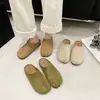 Zapatillas de casa estilo nuevo con puntera estilo Birkenstock, zapatos planos sin cordones estilo pezuña de cerdo 2026 para mujer, zapatos versátiles vintage para primavera y otoño