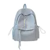 Mochila estilo coreano, minimalista, para estudantes universitárias, com um design simples de estrela, leve e com grande capacidade, adequada para estudantes do ensino médio