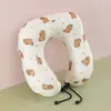 Almohada de Viaje en Forma de U para el Cuello, Almohada Portátil para Avión, Reposacabezas para el Cuello de Coche, para Dormir en Viajes Largos, Almohada Cervical en Forma de U para Trenes de Alta Velocidad