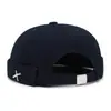 Nuevo Gorro de Melón de Primavera Sombrero Coreano de Calle Personalidad Sin Visera Redondo Marinero Sombrero de Propietario Unisex Ins Nicho