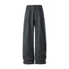 Pantalones Casuales de Verano Finos de Tencel Lyocell para Hombre Muqiu, Frescos y de Corte Holgado, Pantalones Largos de Pierna Ancha con Caída