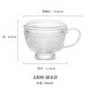 Estilo Ins Retro Vaso de Vidrio Embosado Desayuno Avena Leche Taza Girasol Oro Vidrio Transparente Asa Vaso de Agua