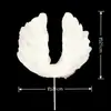 Alas de ángel con plumas grandes de celebridades de Internet, decoración para hornear, hermoso pastel de cumpleaños para niños, modelo de inserción de tarjetas, accesorios
