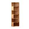 Estante de Canto de Madeira Maciça Mesa de Cabeceira Rack de Armazenamento de Chão para Casa Estante Integrada Armário de Canto para Sala de Estar Armário de Armazenamento Armário de Armazenamento
