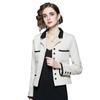 Abrigo elegante de estilo Chanel, corto, de nueva moda para otoño e invierno, versátil, de manga larga, abotonadura sencilla, corte slim que estiliza la figura, ropa de mujer